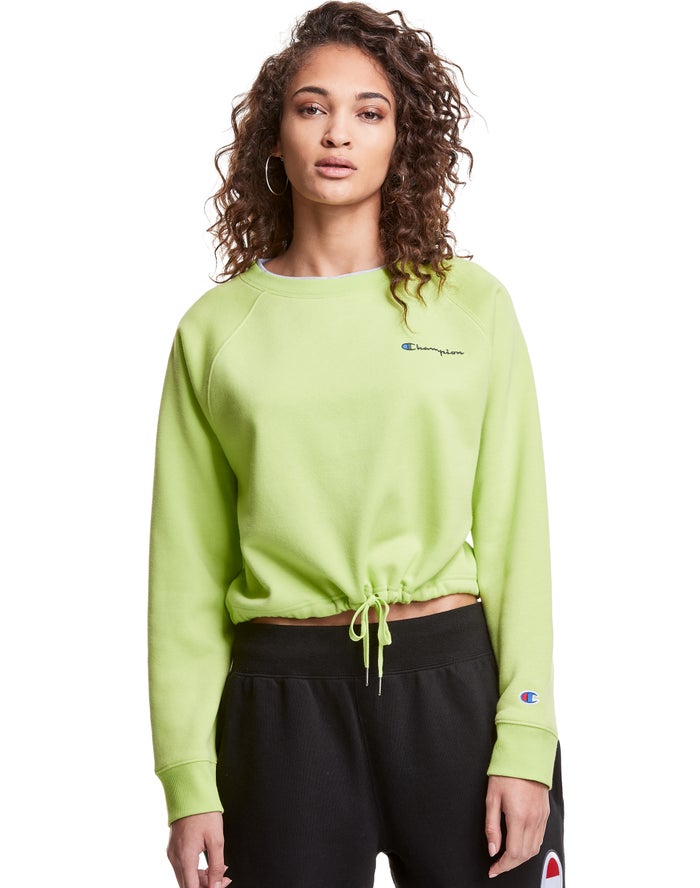 Champion green hotsell sweatshirt womens